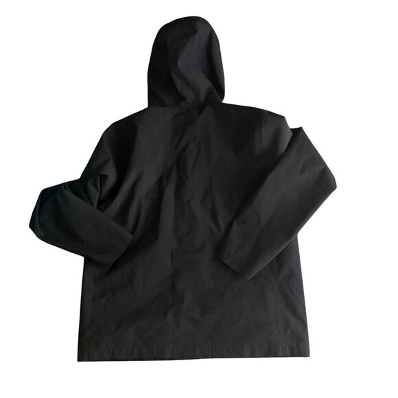 Nautica Mens Black Hooded Water-Resistant Jacket With Full-Zip Closure Size M/M - Picture 2 of 4